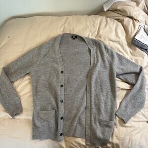 Uniqlo grey wool cardigan